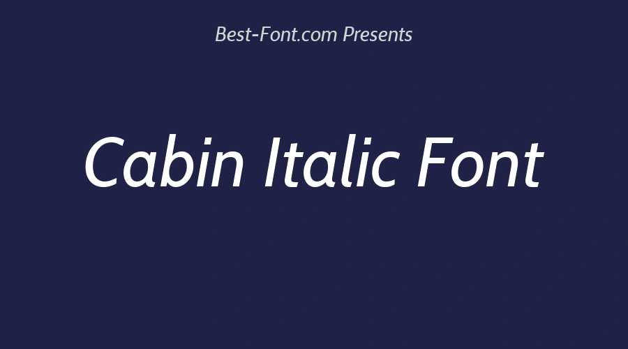 Cabin Italic Font