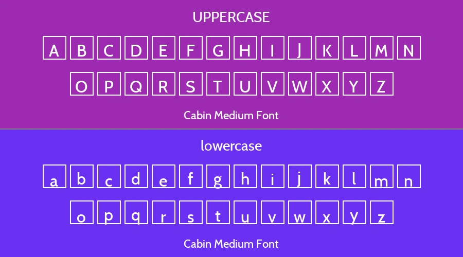 Cabin Medium Font Preview