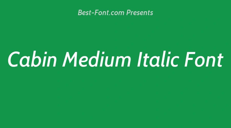 Cabin Medium Italic Font