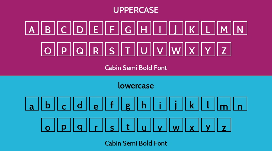 Cabin Semi Bold Font Preview