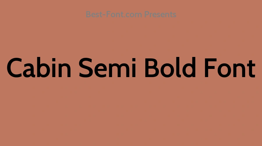 Cabin Semi Bold Font