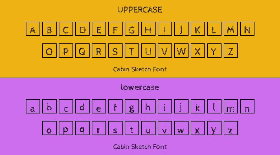 Cabin Sketch Font Preview
