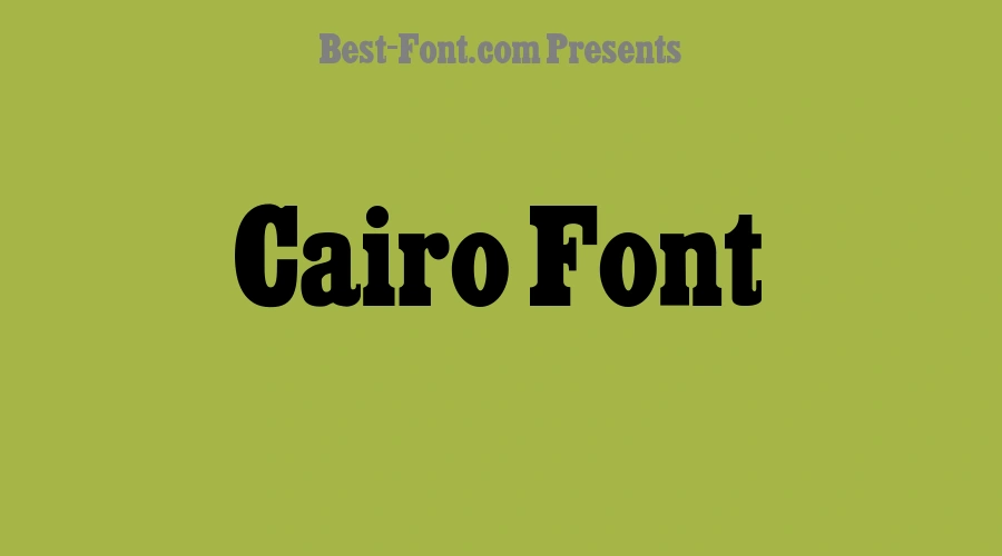 Cairo Font