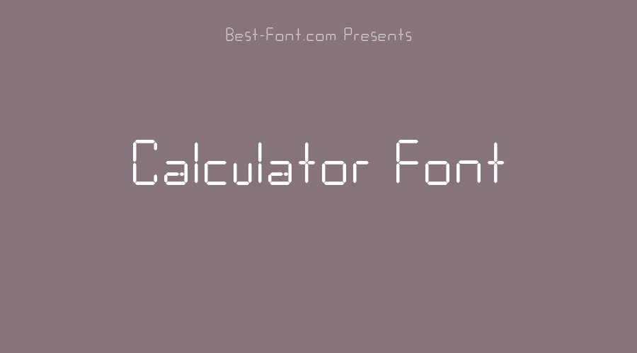 Calculator Font