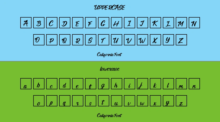 California Font Preview