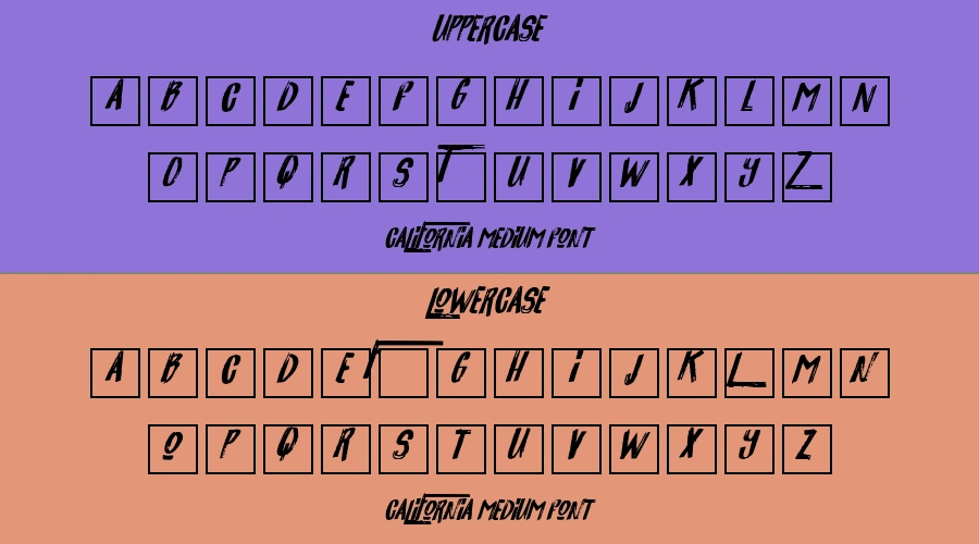 California Medium Font Preview