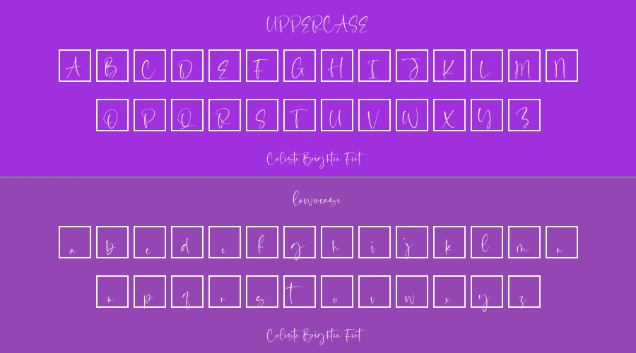 Calista Brighton Font Preview
