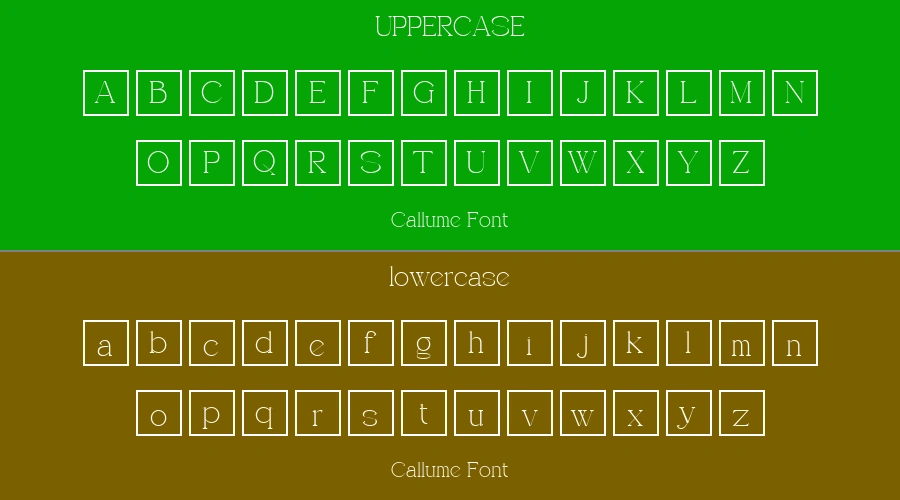 Callume Font Preview