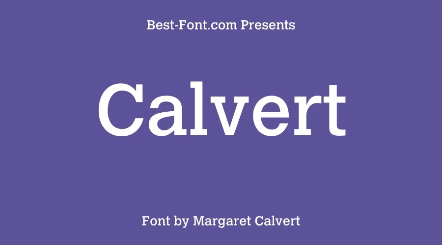 Calvert Font