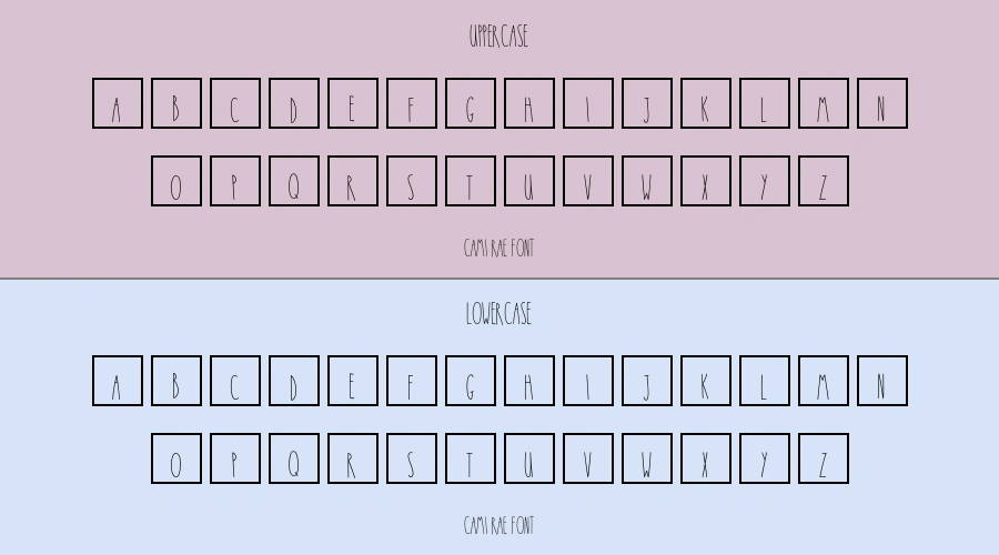 Cami Rae Font Preview