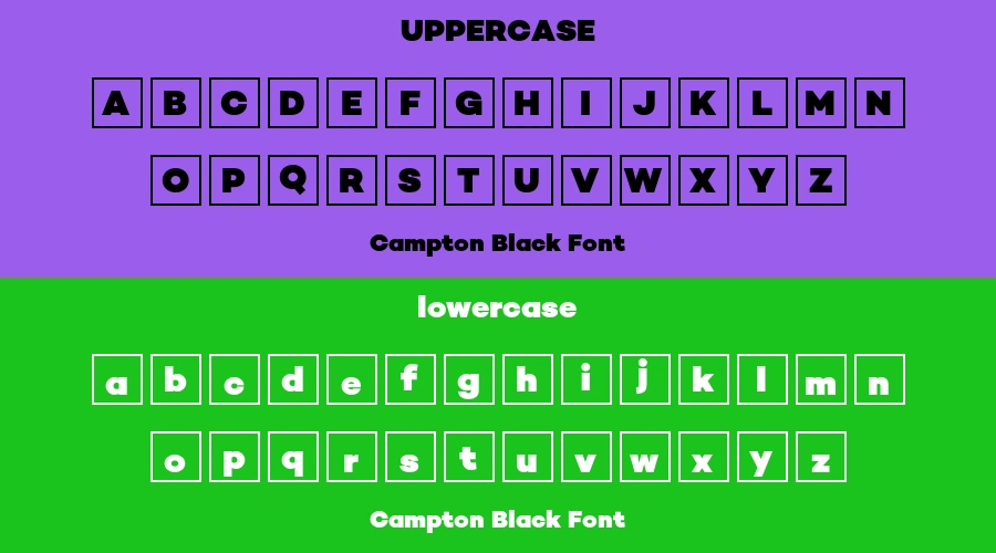 Campton Black Font Preview