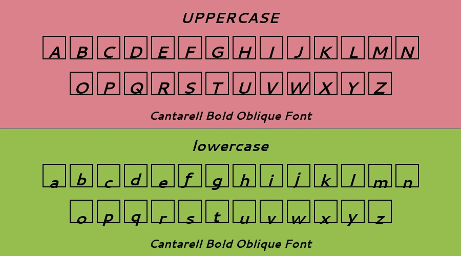 Cantarell Bold Oblique Font Preview