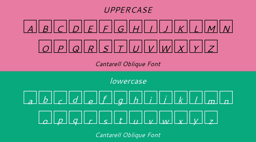 Cantarell Oblique Font Preview