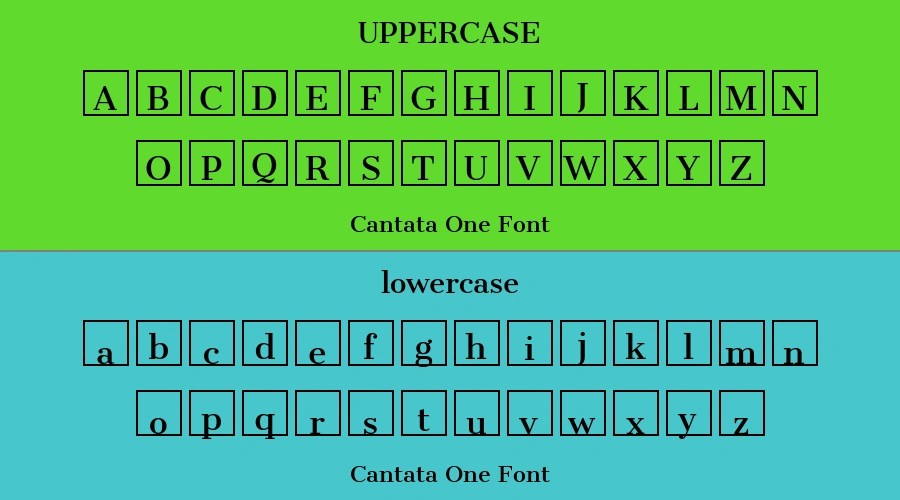 Cantata One Font Preview