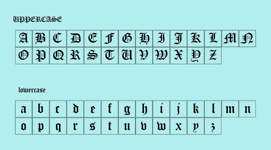 Canterbury Font Preview