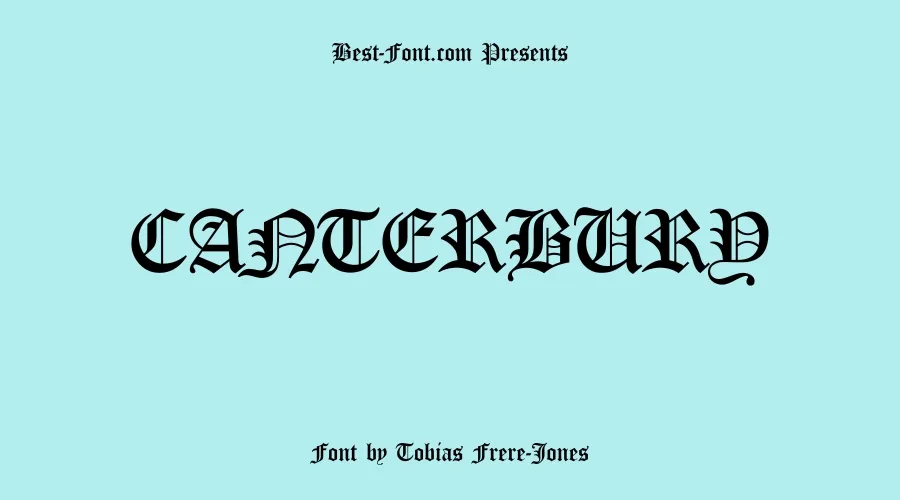 Canterbury Font