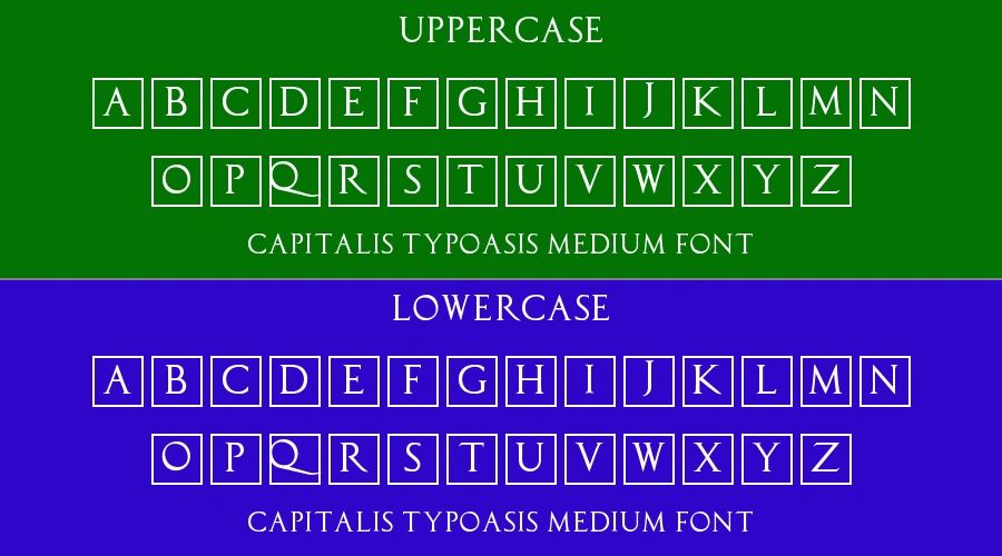 Capitalis Typoasis Medium Font Preview