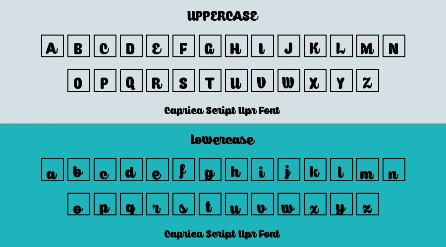 Caprica Script Upr Font Preview