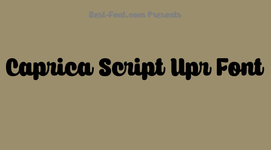 Caprica Script Upr Font