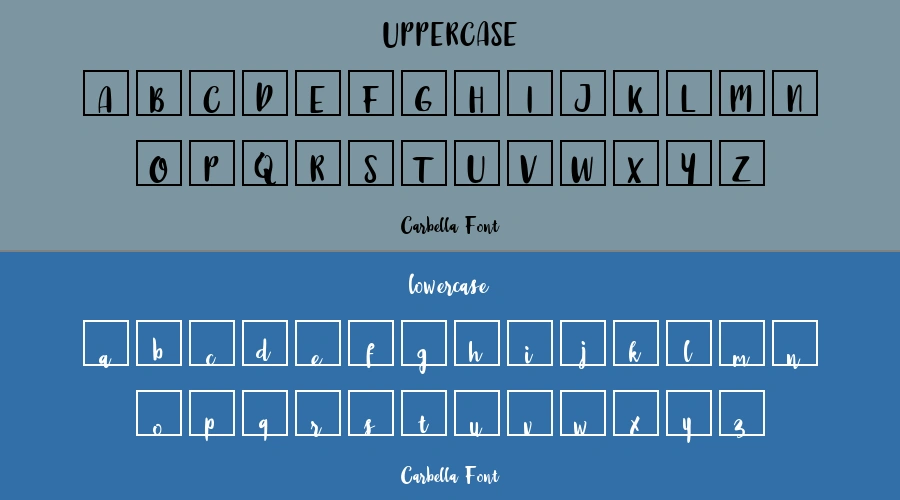 Carbella Font Preview