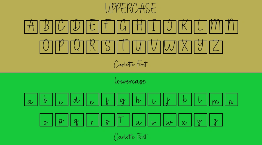 Carlotte Font Preview