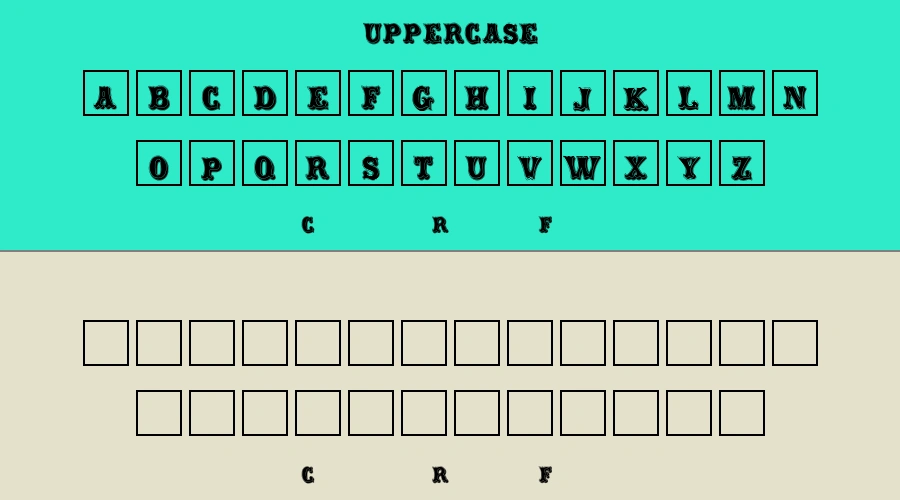 Carnival Rimmed Font Preview