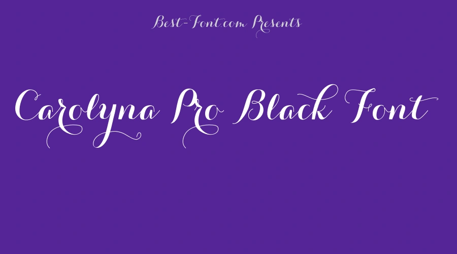 Carolyna Pro Black Font