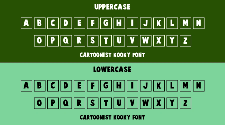 Cartoonist Kooky Font Preview