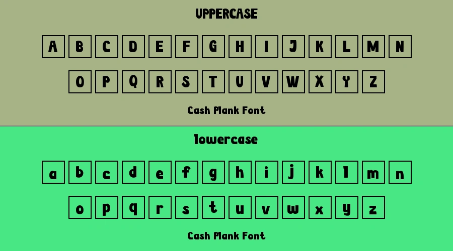Cash Plank Font Preview