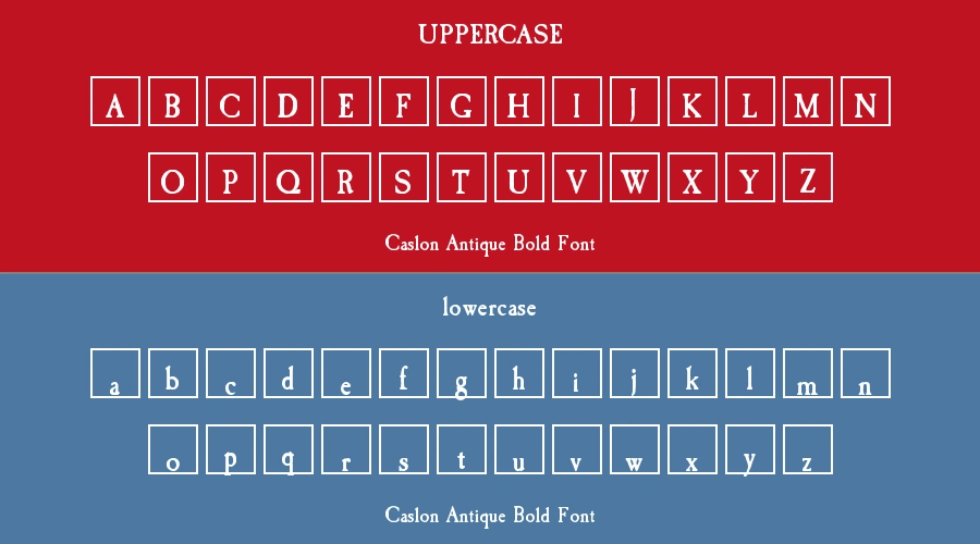 Caslon Antique Bold Font Preview