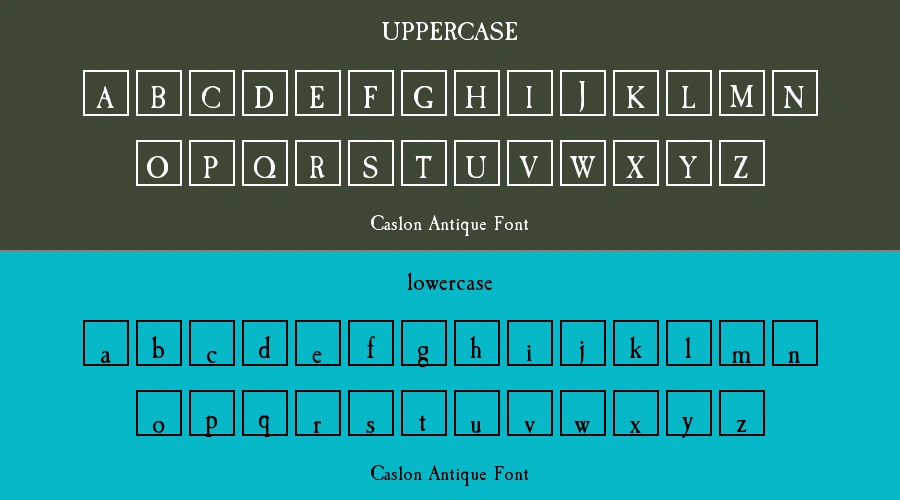 Caslon Antique Font Preview