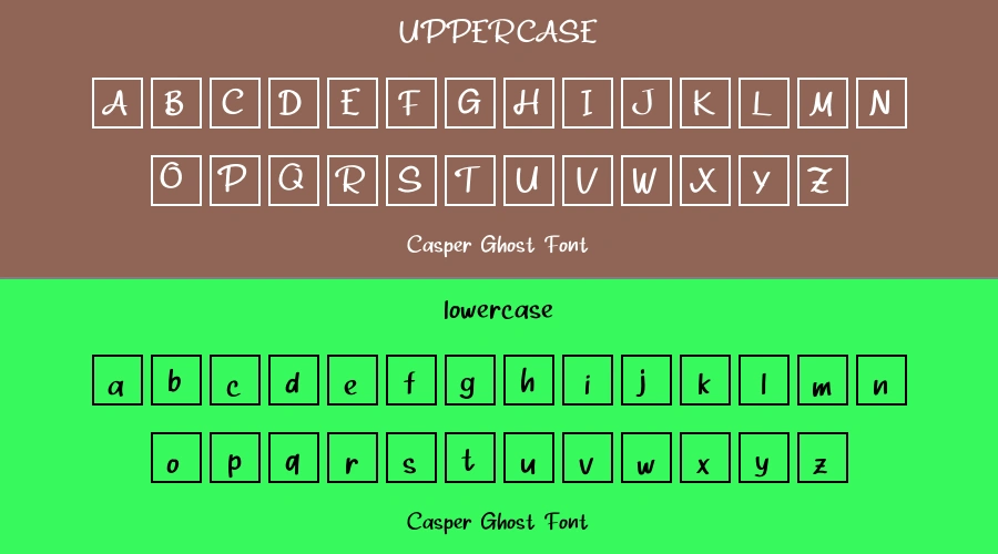 Casper Ghost Font Preview
