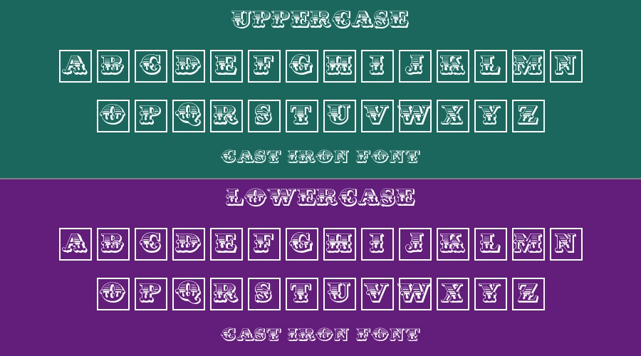 Cast Iron Font Preview