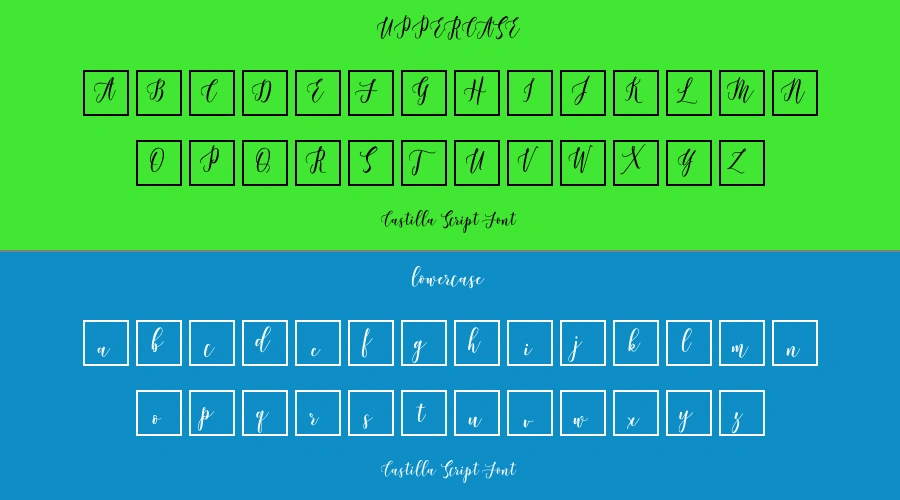 Castilla Script Font Preview