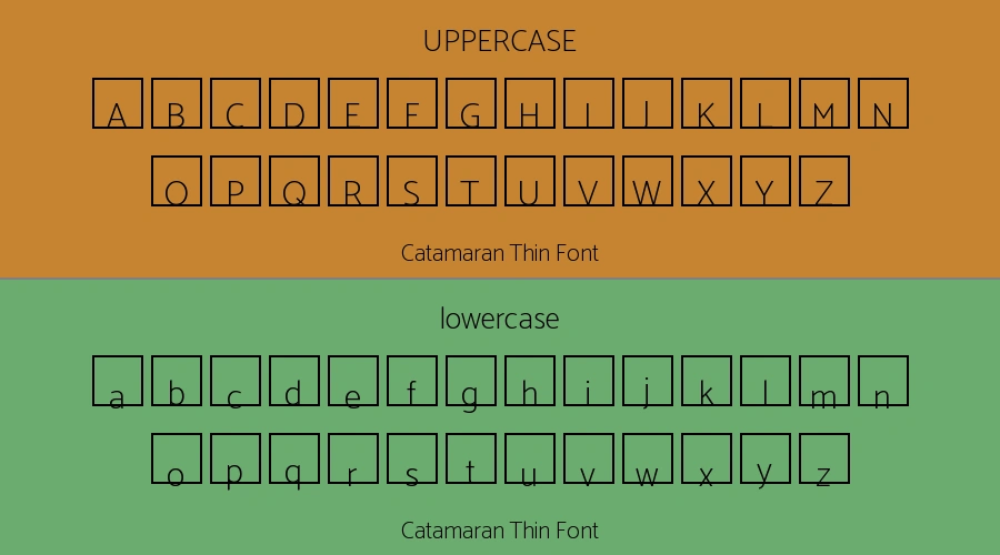 Catamaran Thin Font Preview
