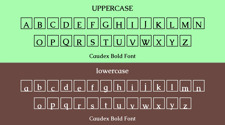 Caudex Bold Font Preview