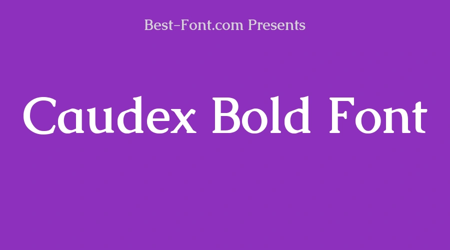 Caudex Bold Font