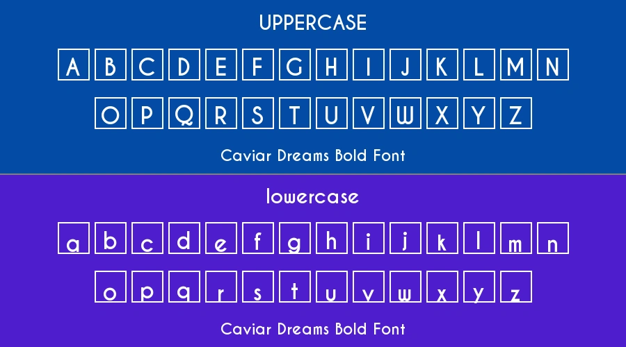 Caviar Dreams Bold Font Preview
