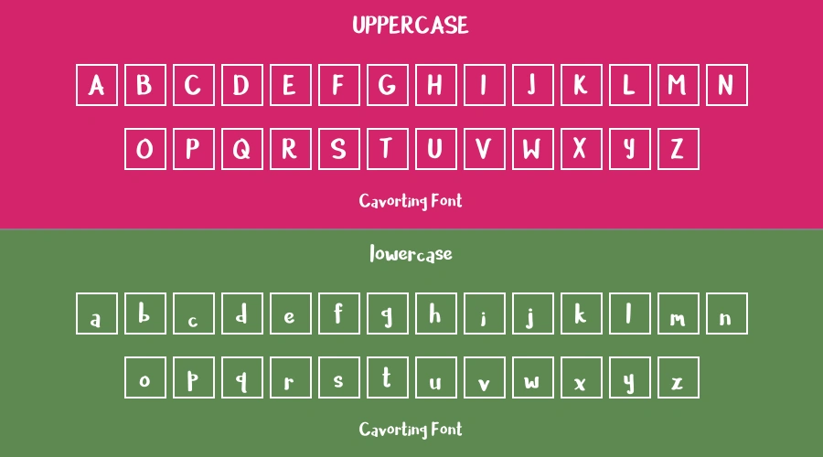 Cavorting Font Preview