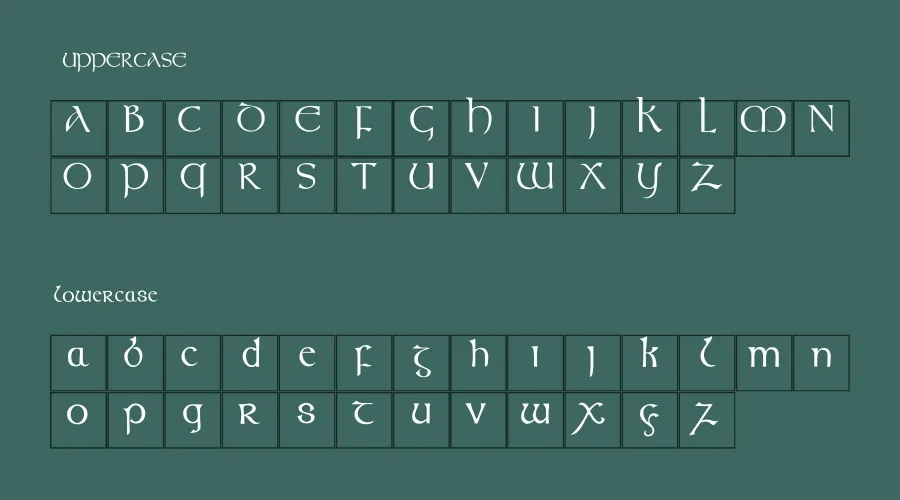 Celtic Font Preview
