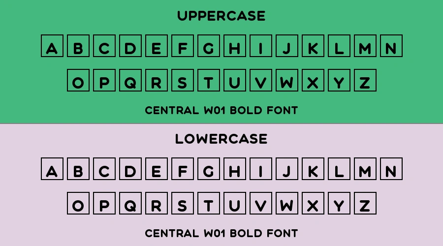 Central W01 Bold Font Preview