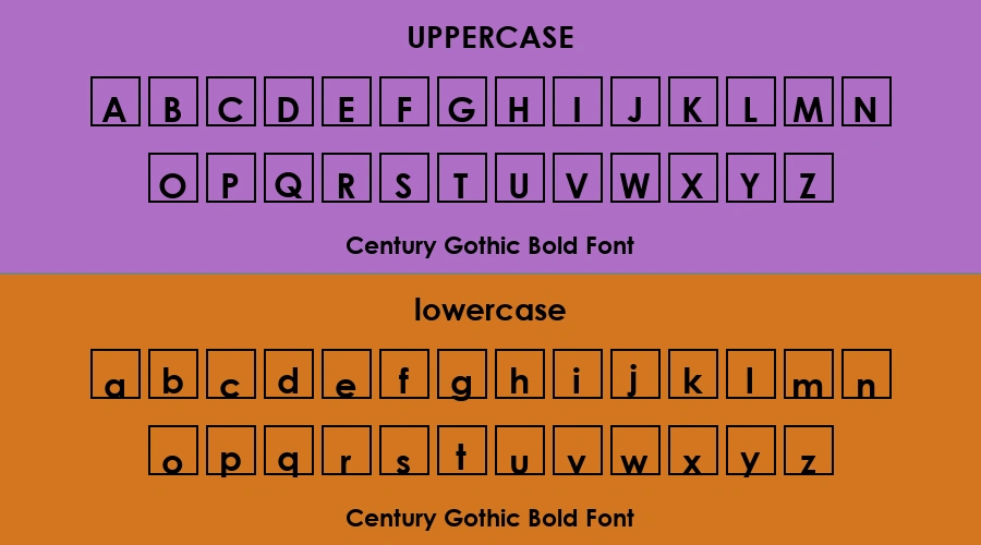 Century Gothic Bold Font Preview