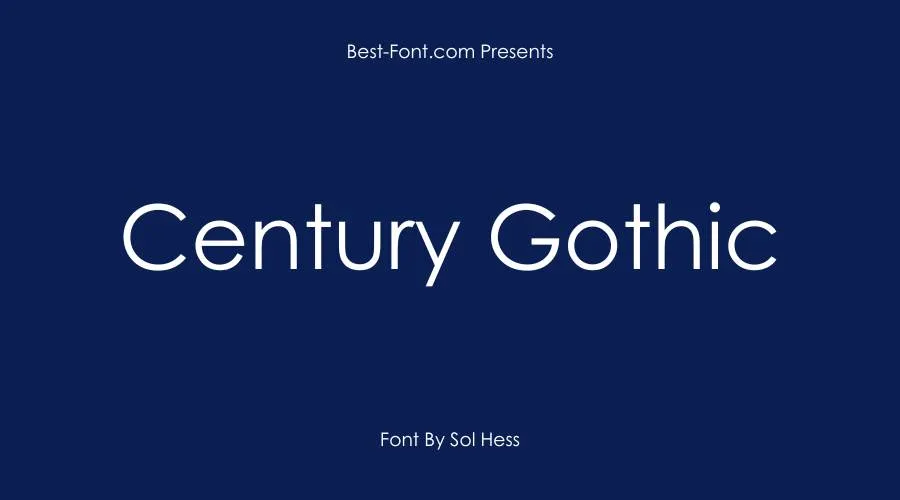 Century Gothic Font