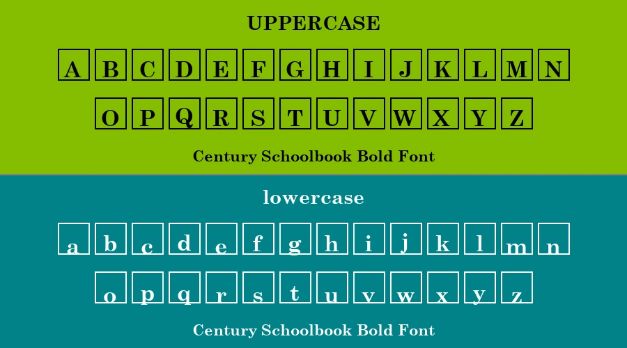 Century Schoolbook Bold Font Preview