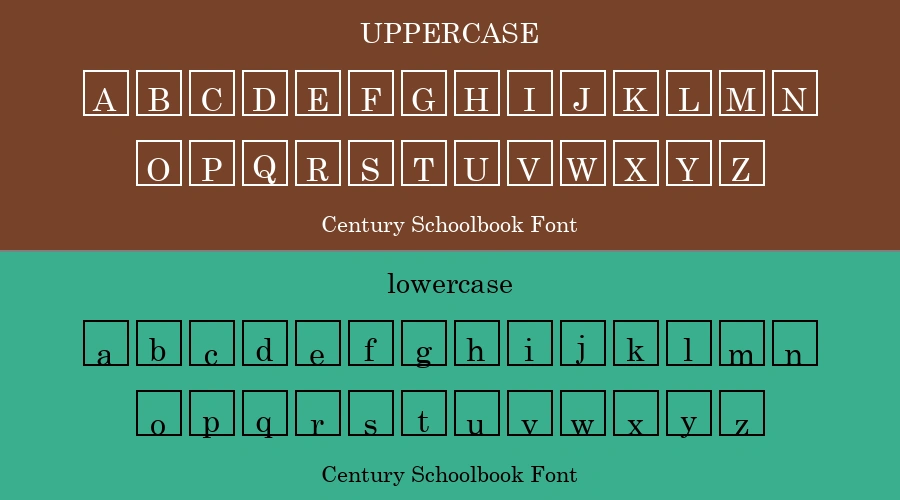 Century Schoolbook Font Preview