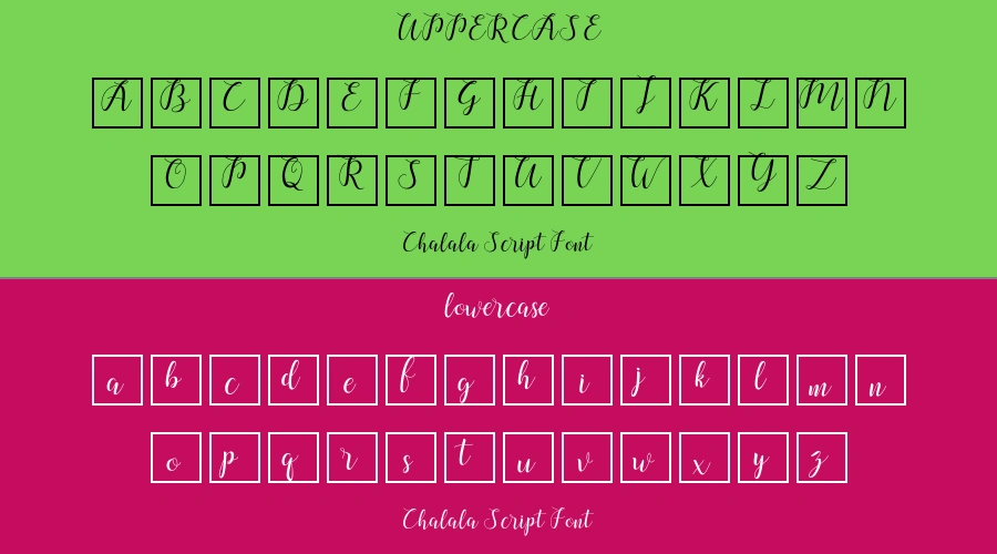 Chalala Script Font Preview