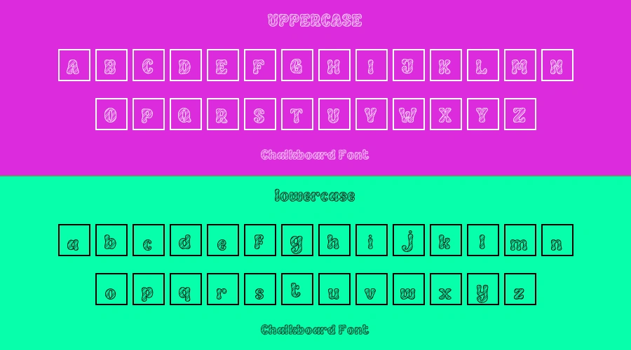 Chalkboard Font Preview