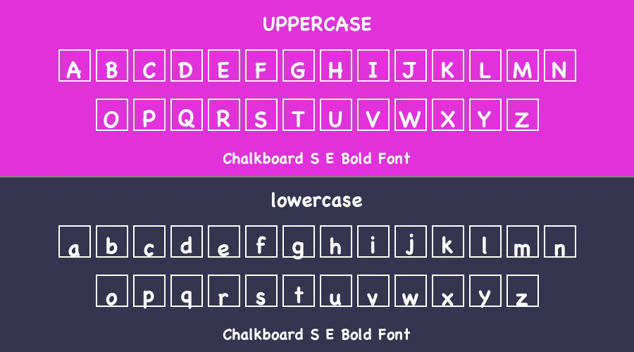 Chalkboard S E Bold Font Preview