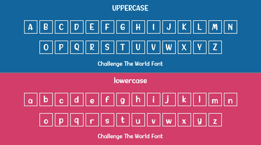 Challenge The World Font Preview