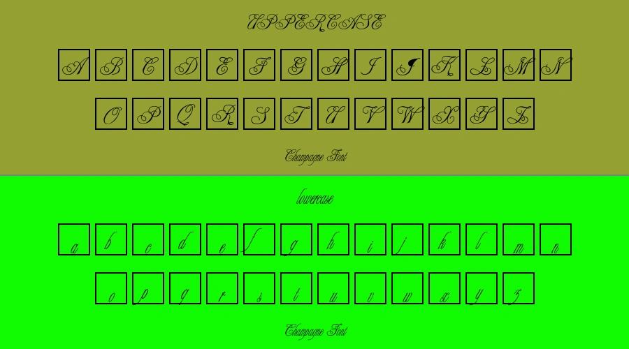 Champagne Font Preview